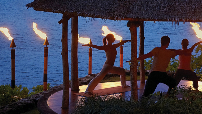 Night Fire Yoga at Four Seasons Jimbaran Bay, Bali