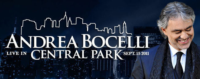 Andrea Bocelli to Perform Free Concert in New York's Central Park