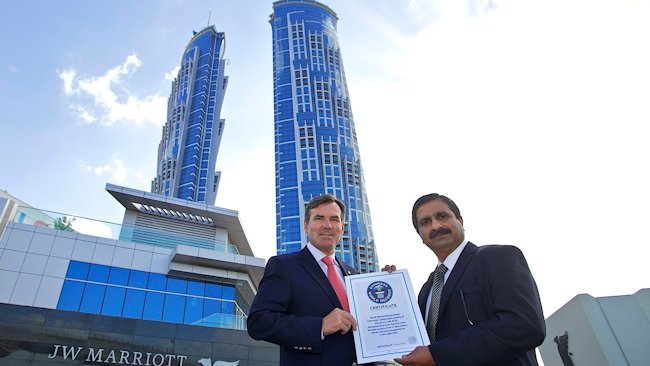 JW Marriott Marquis Hotel in Dubai Awarded Guinness World Record