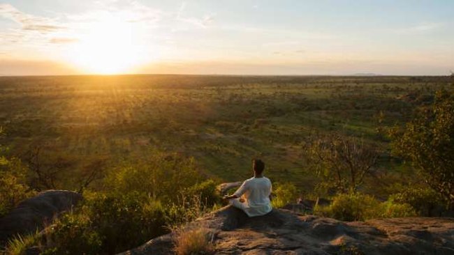 Meditate to Sunset Views of Serengeti at Four Seasons Safari Lodge, Tanzania 