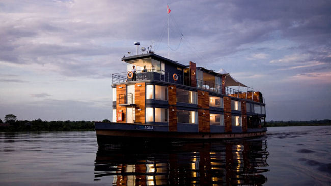 Aqua Expeditions New River Cruiser M/V Aria Sets Sail in the Peruvian Amazon