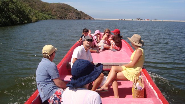 Las Alamandas family boat excursion on the Rio San Nicolas