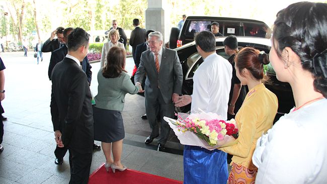 German President at Chatrium Hotel Royal Lake Yangon