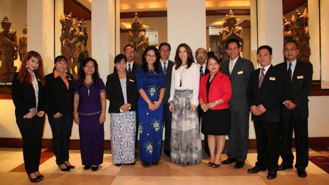 HRH Princess Mary of Denmark at Chatrium Hotel Royal Lake Yangon