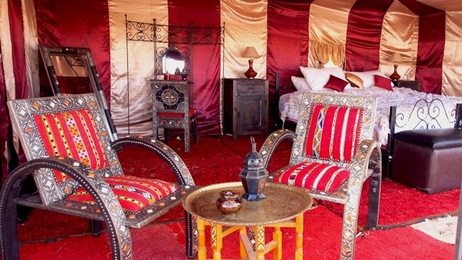 Desert Luxury Camp tent interior