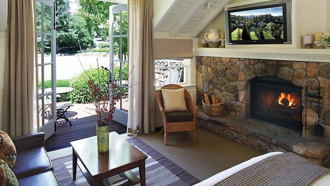 Meadowood Napa Valley fireplace