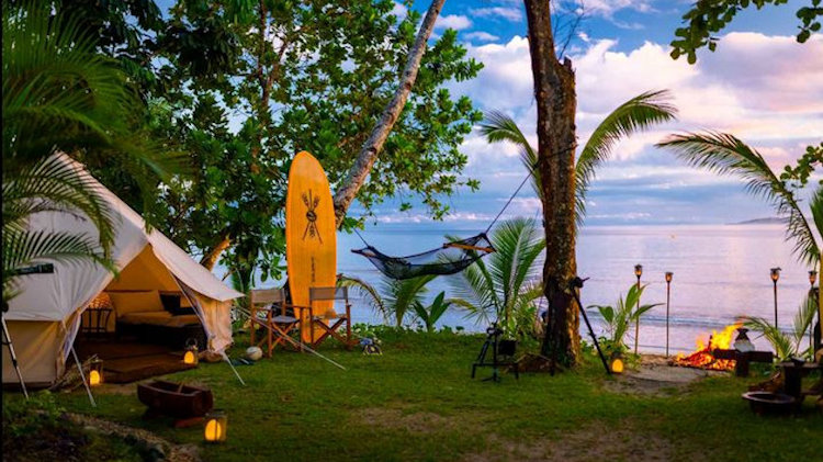 Nanuku Resort Fiji beachfront camping