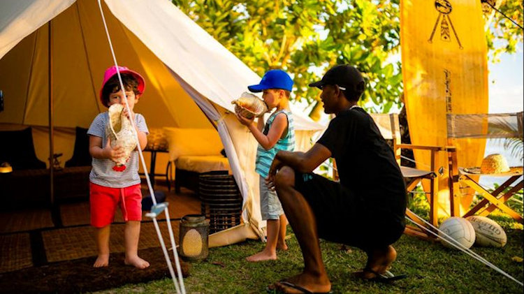 Nanuku Resort Fiji beachfront camping with kids