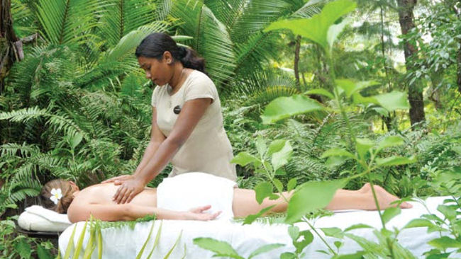 Desroches Island jungle massage