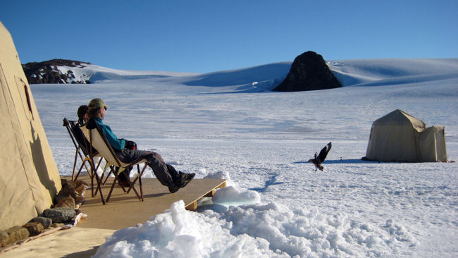 Antarctica Tented camp view