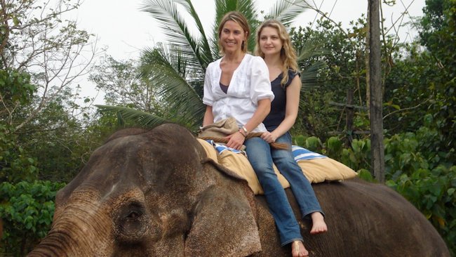 Elephant riding in India
