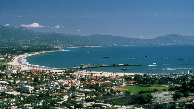 Santa Barbara American Riviera aerial view