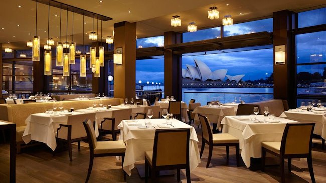 Park Hyatt Sydney dining overlooking Sydney Opera House