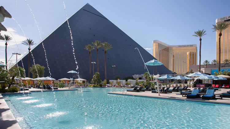 Sitting Poolside at The Mandalay Bay Beach