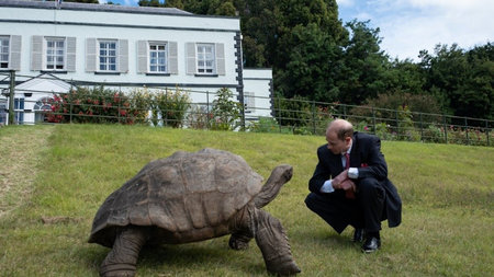 The Duke of Edinburgh Arrives on St Helena Island