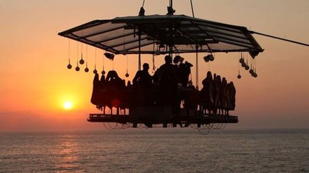 Dinner in the Sky at Hotel Cipriani, Venice