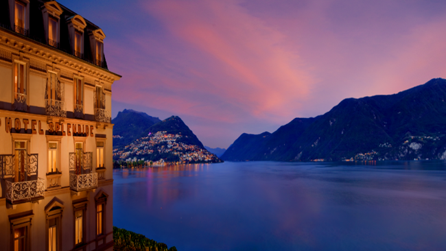 Switzerland's Hotel Splendide Royal, Lake Lugano and 1,000 Long Stemmed Roses