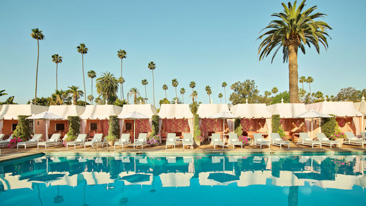 The Beverly Hills Hotel Unveils Chic Redesign of Historic Pool Cabanas