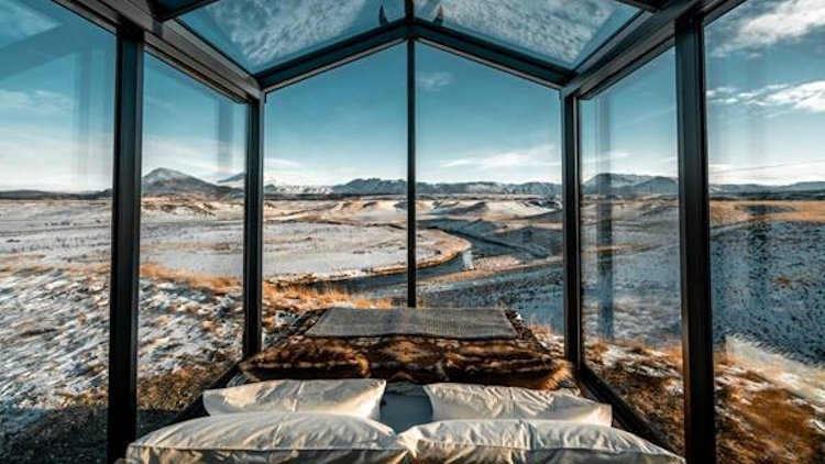 Tour Iceland and Stay in a Glass Lodge
