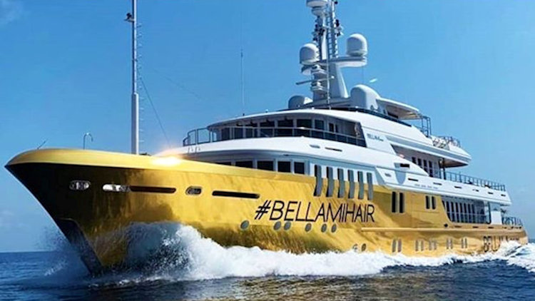 BELLAMI's $20 Million Golden Superyacht Sets Sail for the Mediterranean