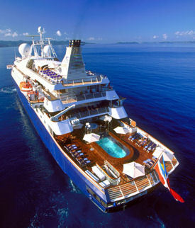 SeaDream Transatlantic Guests Take a Dip in the Ocean
