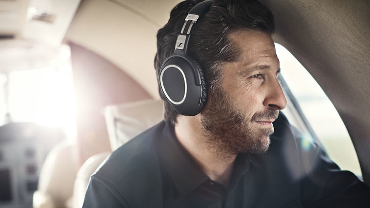 Upgrade to First Class with Sennheiser Wireless Travel Headphones