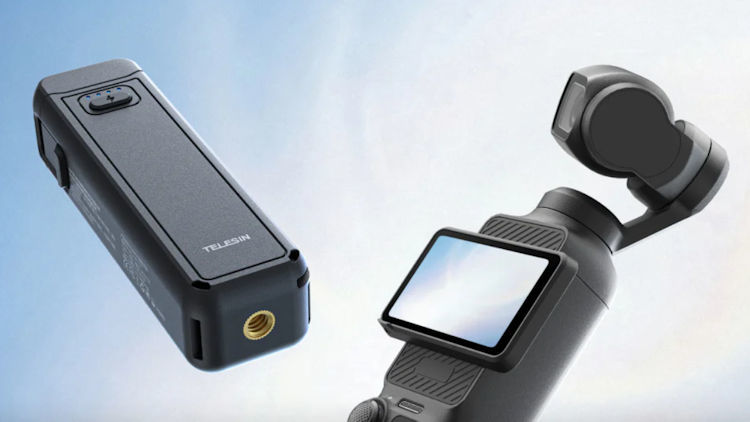 Extend Shooting Time: TELESIN 5000mAh Battery Handle for DJI Osmo Pocket 4/3