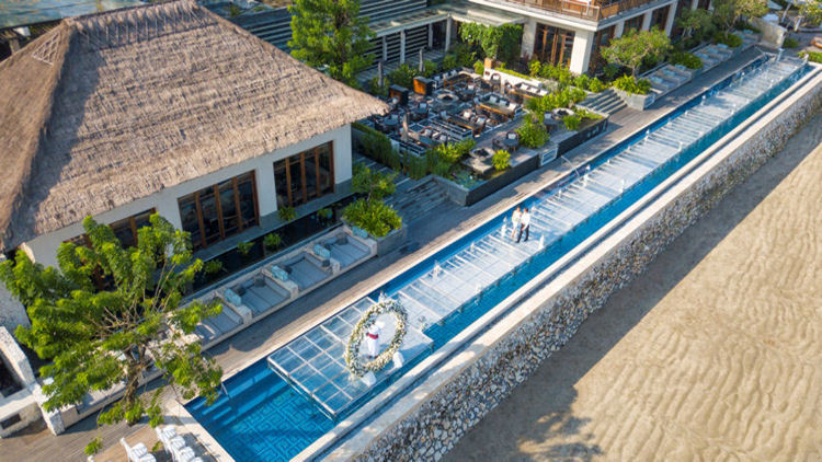Bali's Longest Overwater Wedding Aisle at Four Seasons