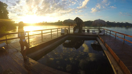 A Floating Freshwater Pool in the Amazon River