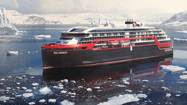 Hurtigruten's MS Roald Amundsen Crosses Antarctic Circle, Makes History