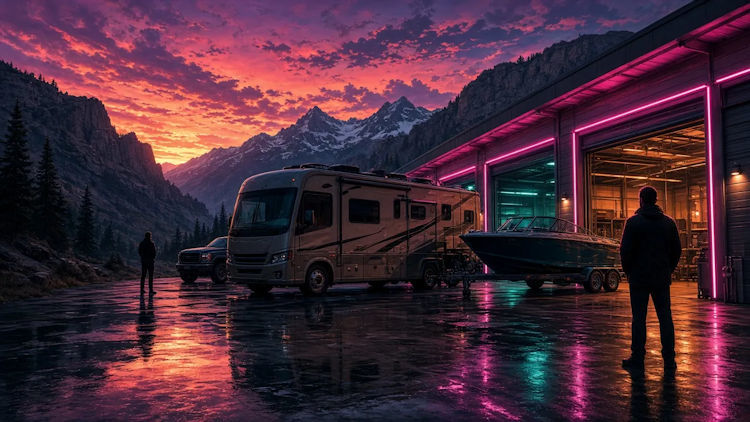 RV, Boat and Snowmobile Storage on the Road to Big Sky and Yellowstone