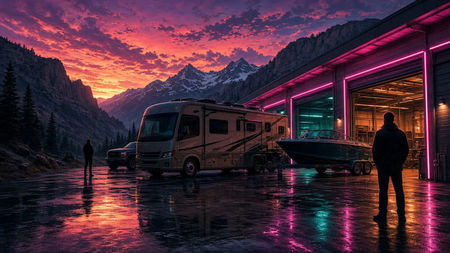 RV, Boat and Snowmobile Storage on the Road to Big Sky and Yellowstone