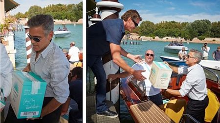 George Clooney Hand-Delivers Casamigos Tequila to Hotel Cipriani