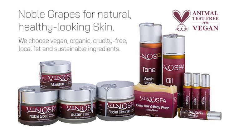 VinoSpa Skincare Products are Vegan & PETA Certified