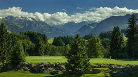 Golfers Play Above the Clouds at Switzerland's New Burgenstock Resort