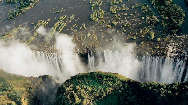 Victoria Falls aerial view