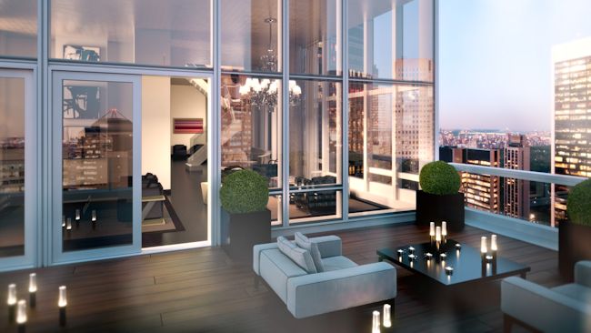 Baccarat Residences New York penthouse terrace