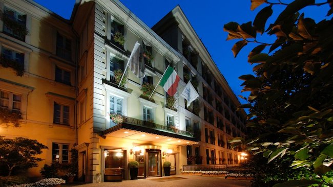 Baglioni Hotel Milan exterior night