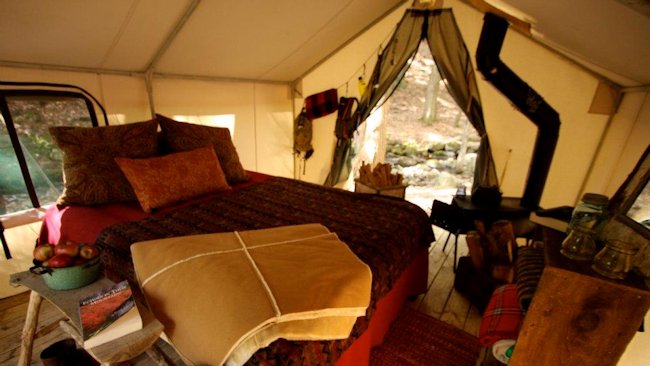 Orenda tent interior