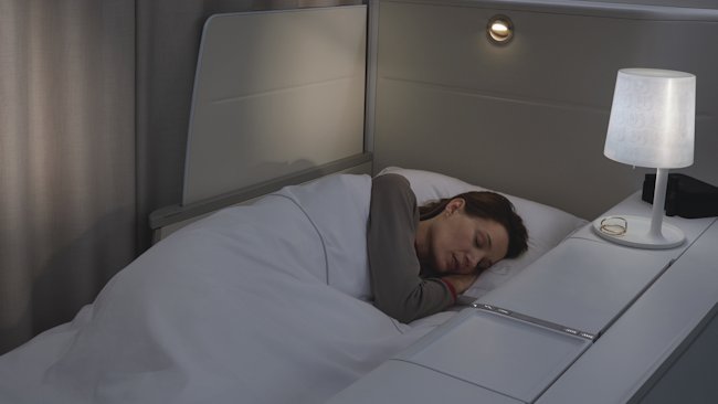 Air France La Première suite bed