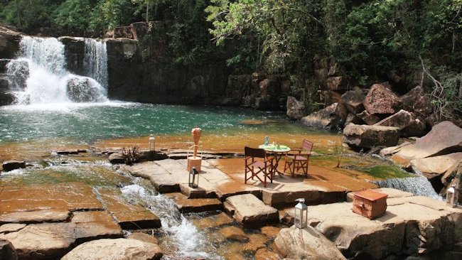 Maldives waterfall