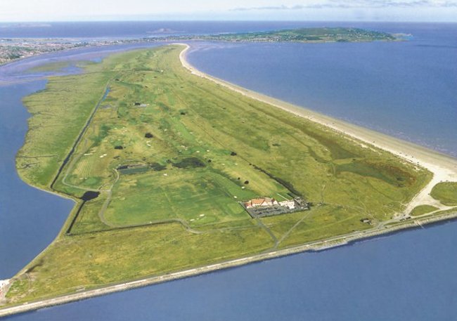 Royal Dublin Golf Club Bull Island aerial