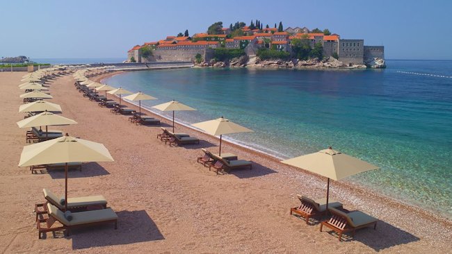 Aman Sveti Stefan amazing beach