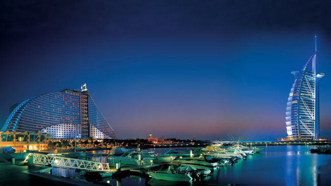 Jumeirah Beach Hotel night view