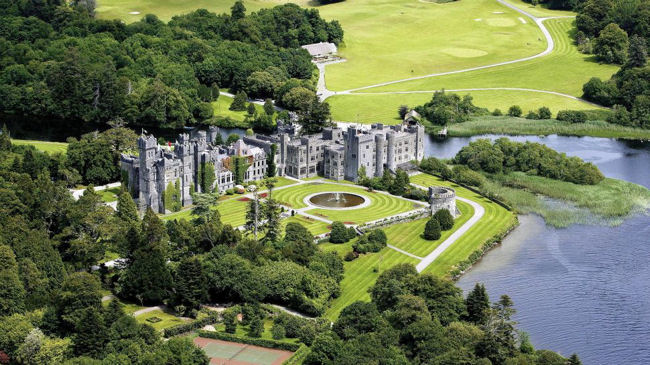 Ashford Castle aerial view