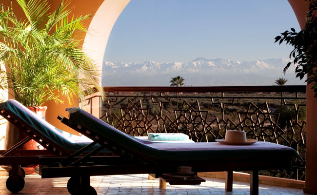 Es Saadi terrace suite and Atlas Mountain view