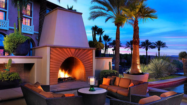 romantic hotel fireplace