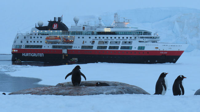 ship on ice at Port Lockroy