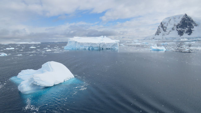 double heart shaped ice floe