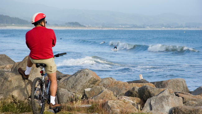 biking in Half Moon Bay